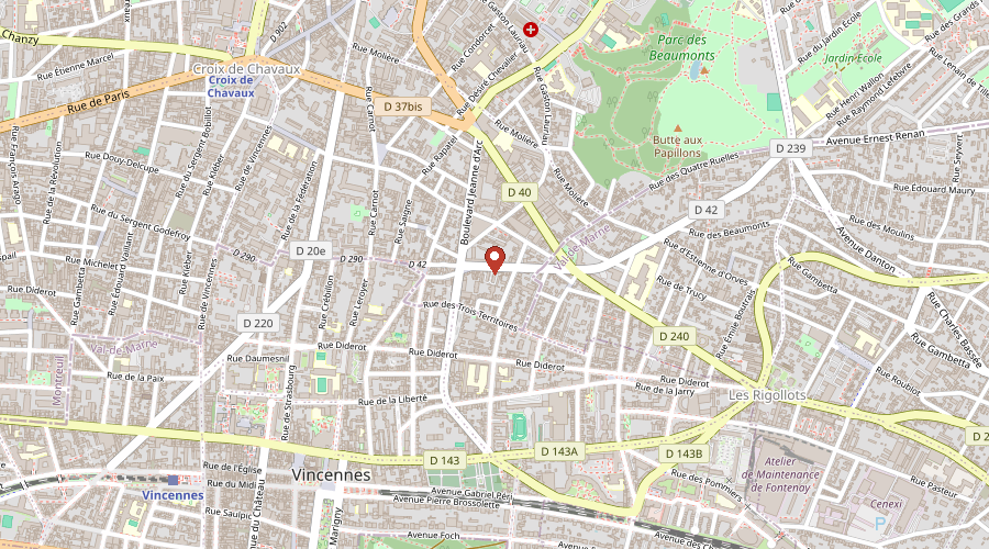 Carte du CSC 93 à Montreuil